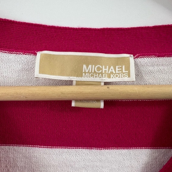 Michael Kors Pink and White Striped Women's Top - Picture 4 of 4